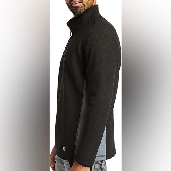 TIMBERLAND Pro Studwall Quarter-Zip Textured Fleece in Black - Picture 5 of 15